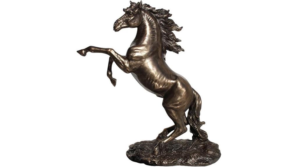 bronze colored stallion statue