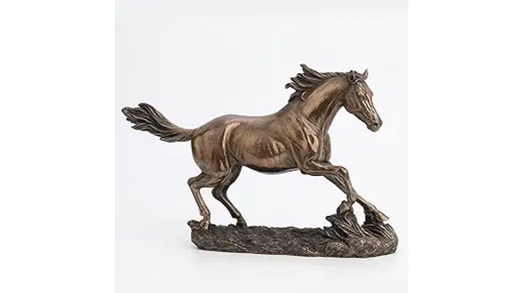 bronze horse on grass