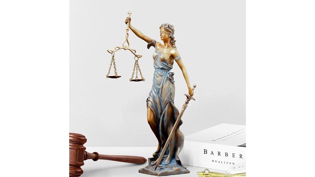 bronze lady justice statue