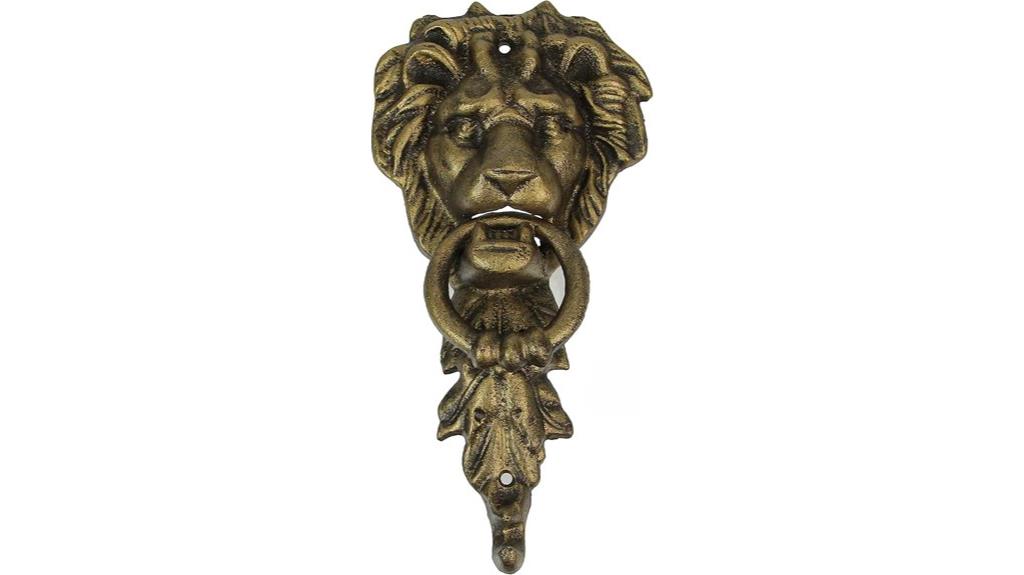 bronze lion head door knocker