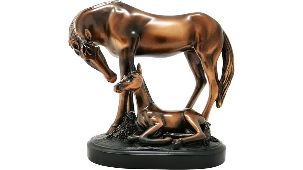 bronze mother and foal