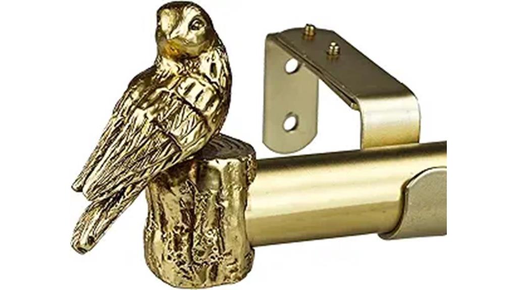 brushed gold telescoping curtain rod
