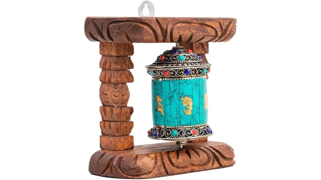 buddhist prayer wheel decor