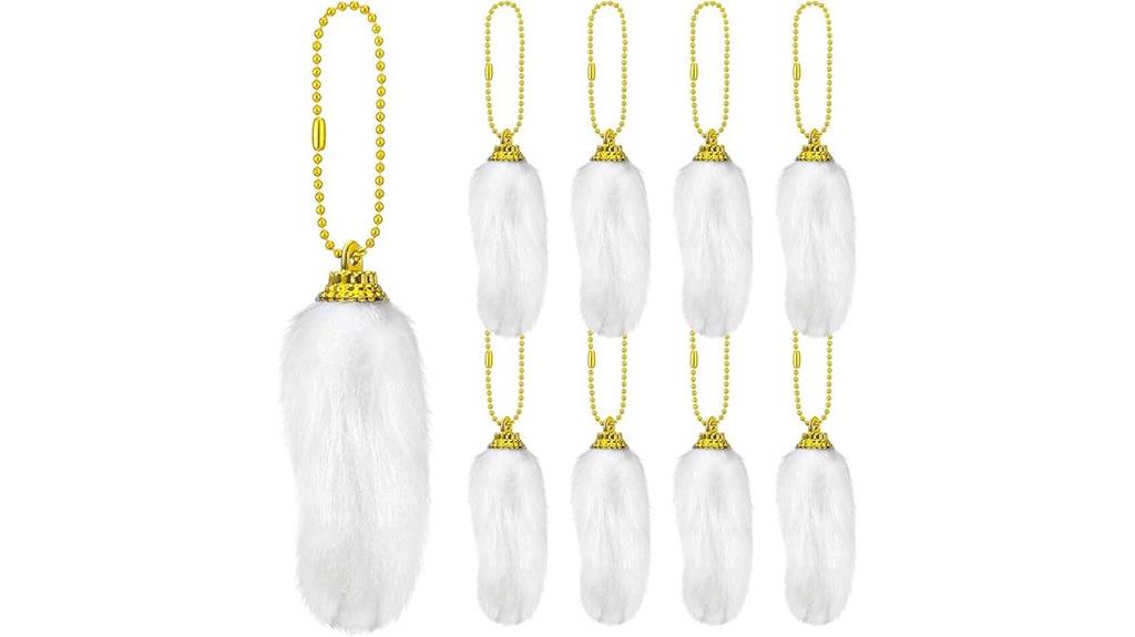 bunny foot keychain set