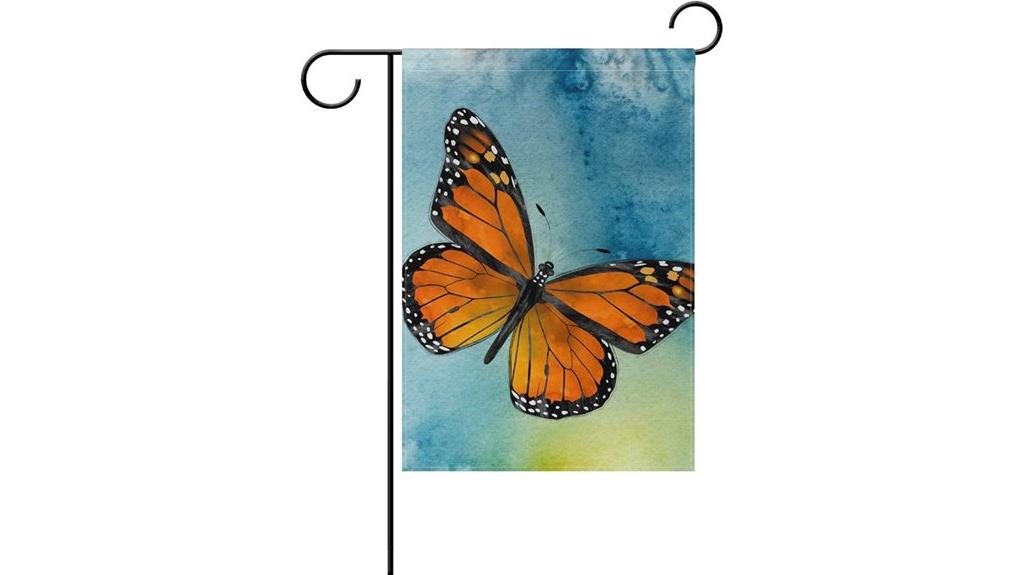 butterfly garden flag decor