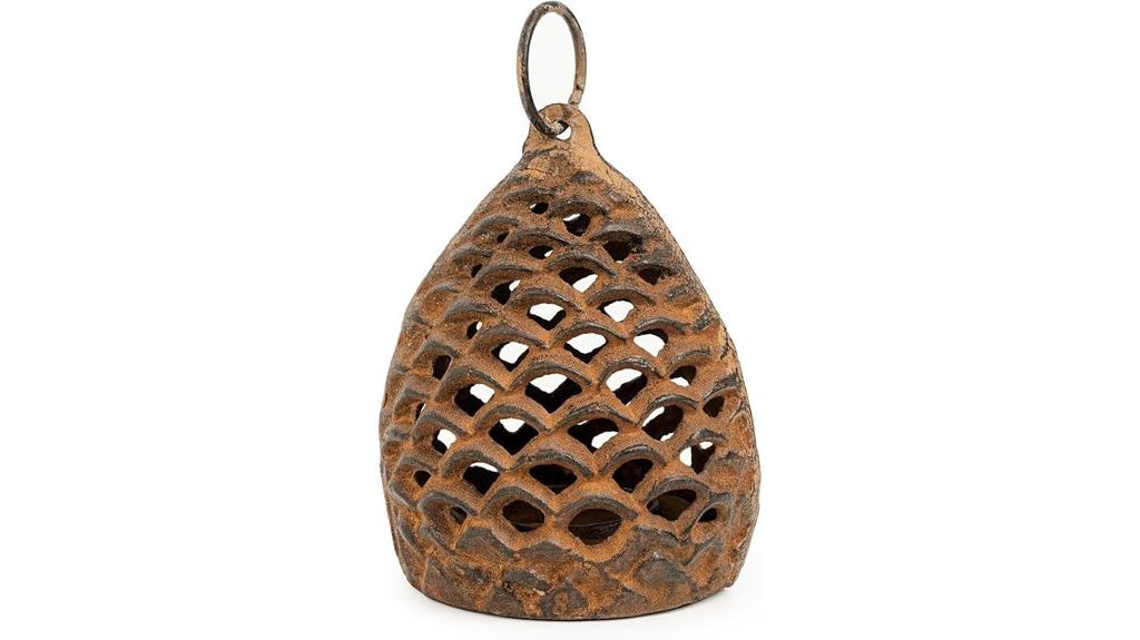 cast iron pinecone candle holder