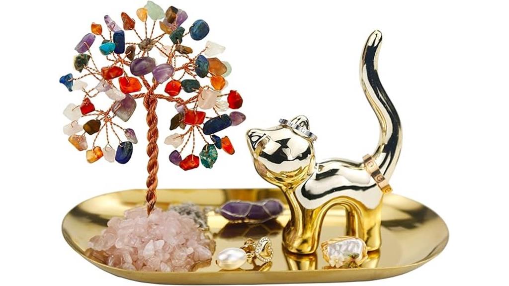 cat shaped jewelry dish