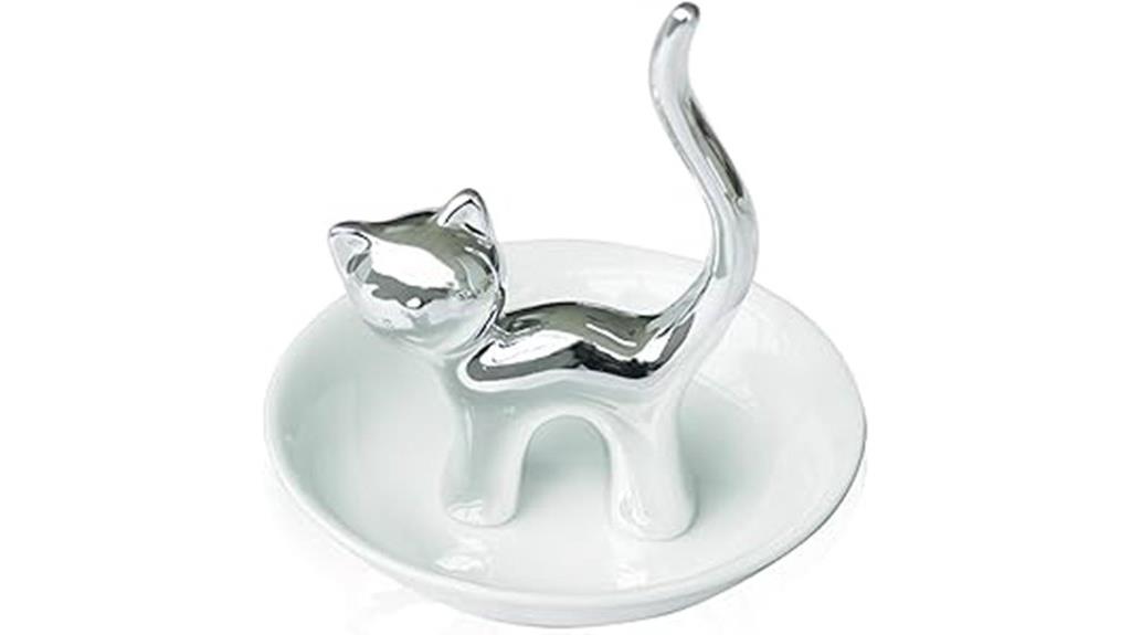 cat shaped jewelry tray