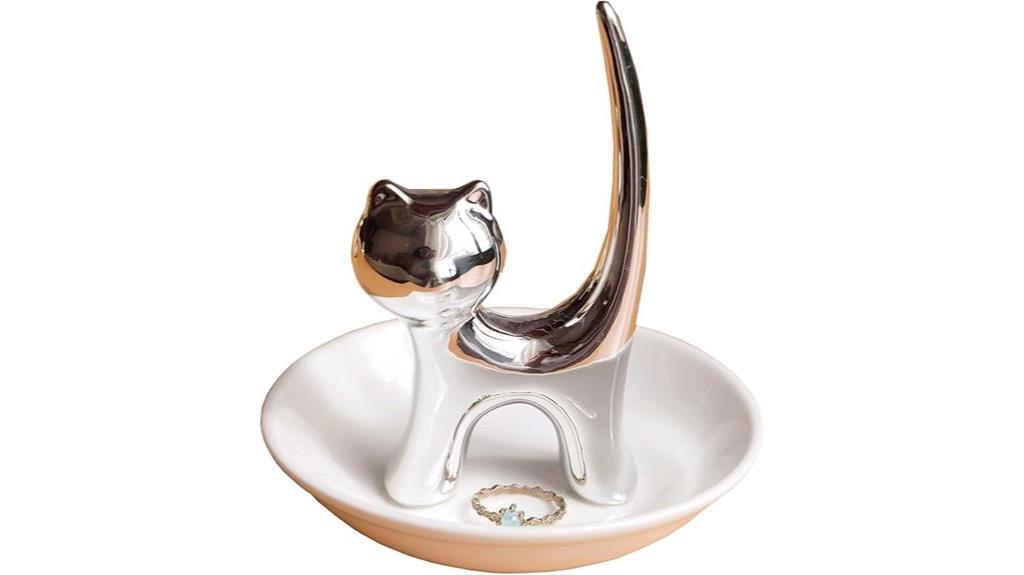 cat shaped pudding dish holder