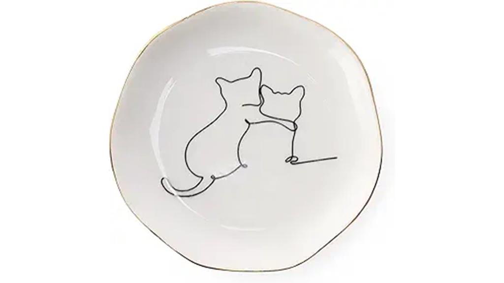 cat themed jewelry dish