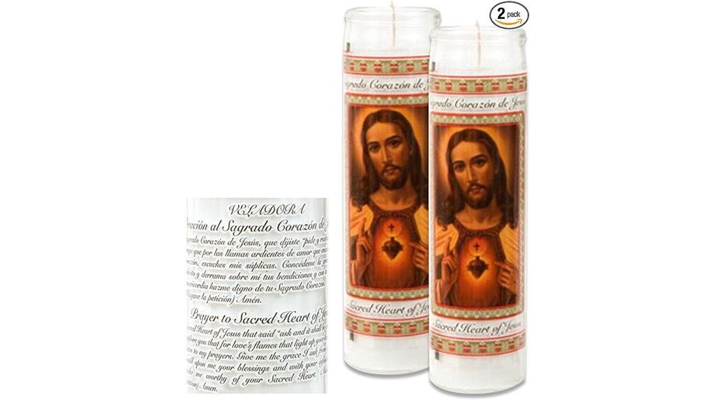 catholic wax candle set
