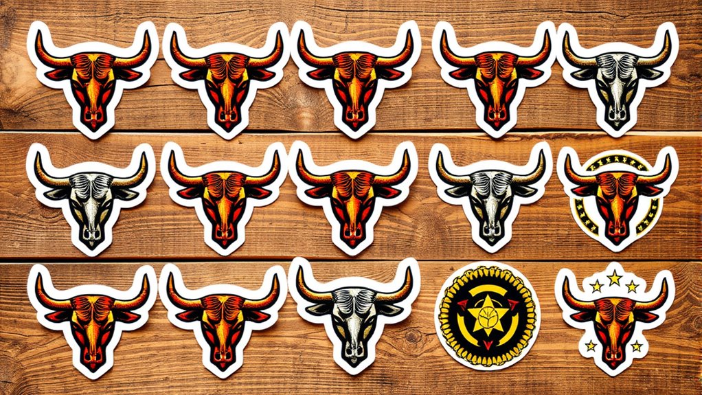 cattle brand sticker collection