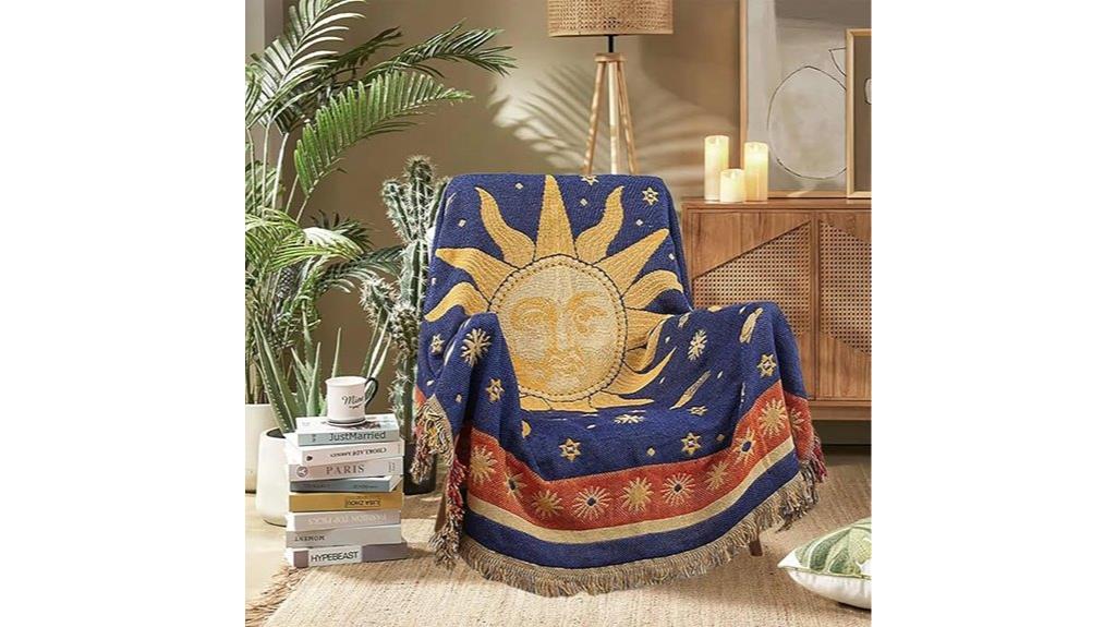 celestial hippie woven tapestry