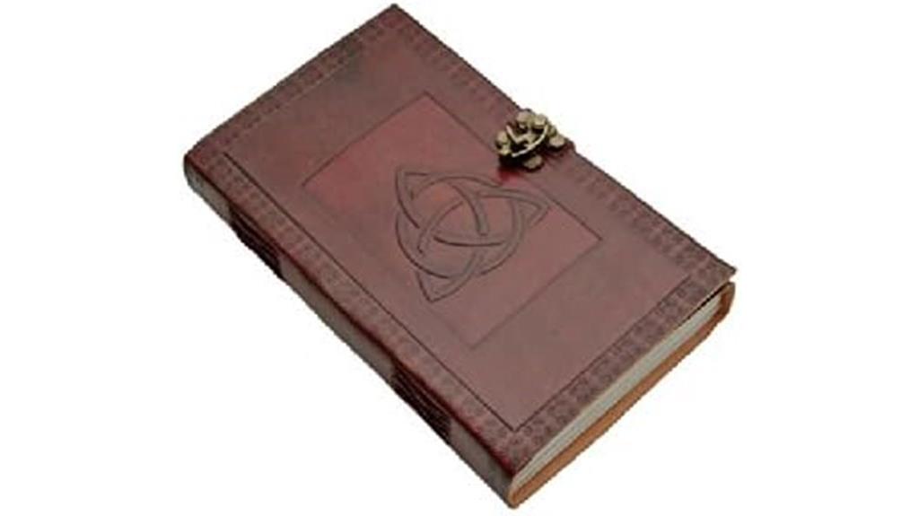 celtic triquetra leather journal