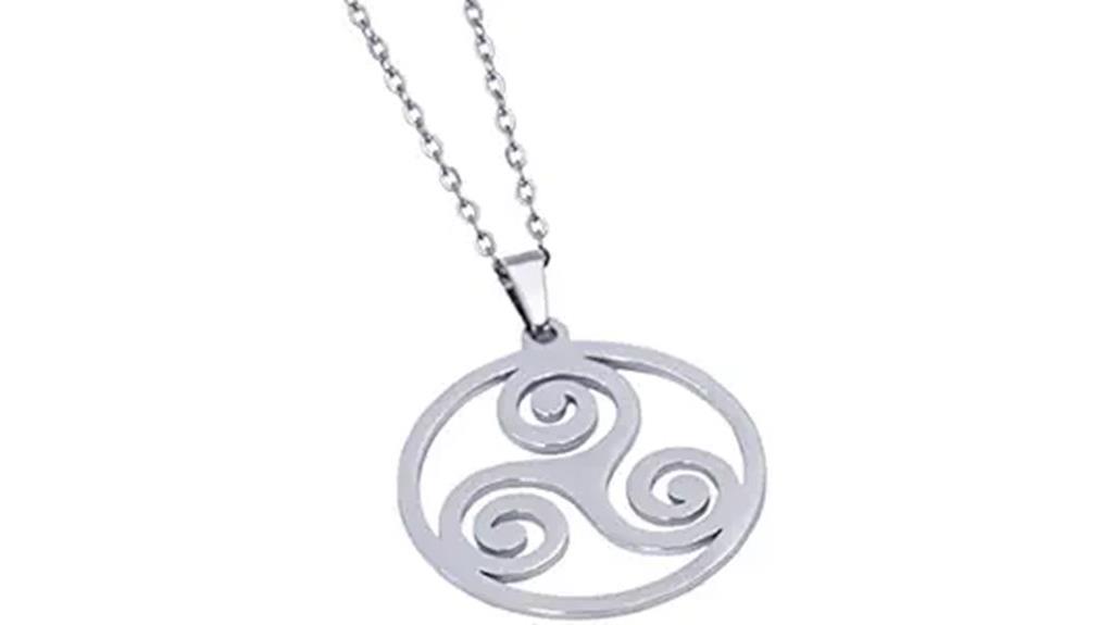 celtic triskele necklace unisex