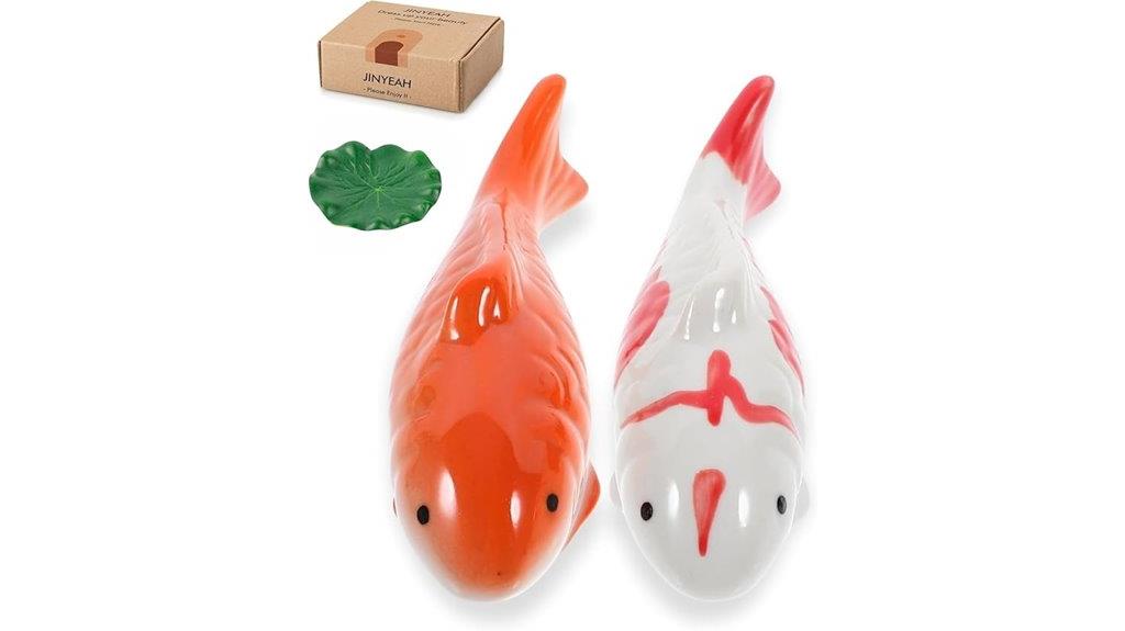 ceramic koi fish decor