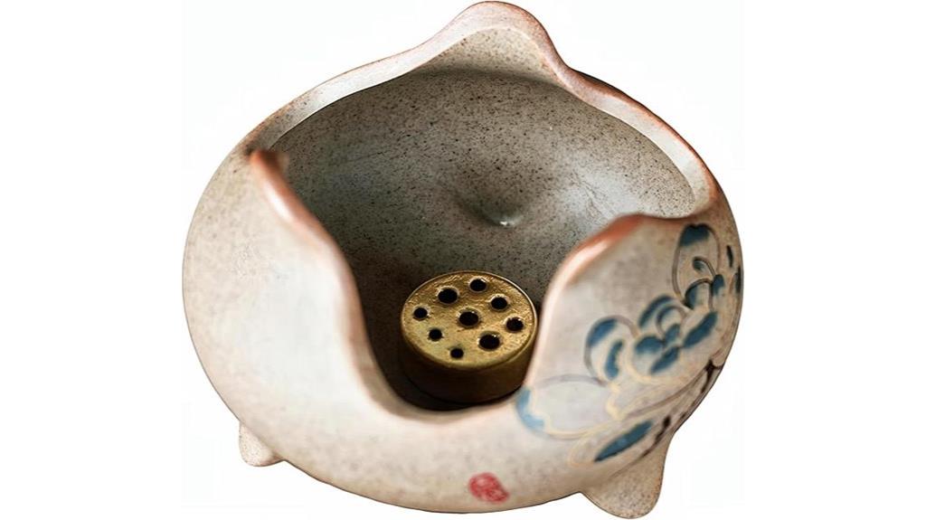 ceramic lotus incense holder