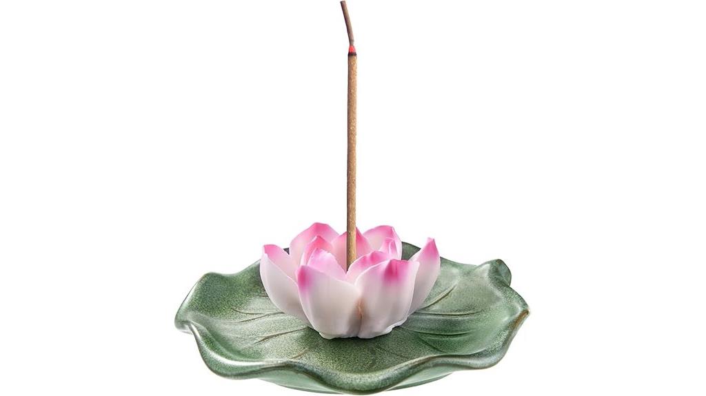 ceramic lotus incense holder