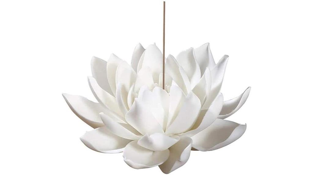 ceramic lotus incense holder