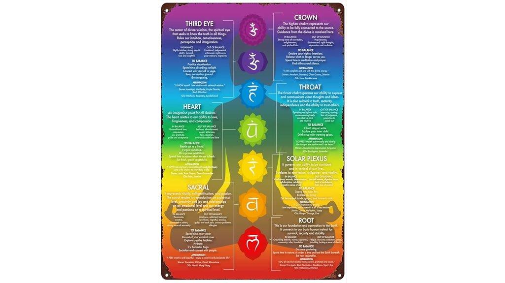 chakra yoga healing poster