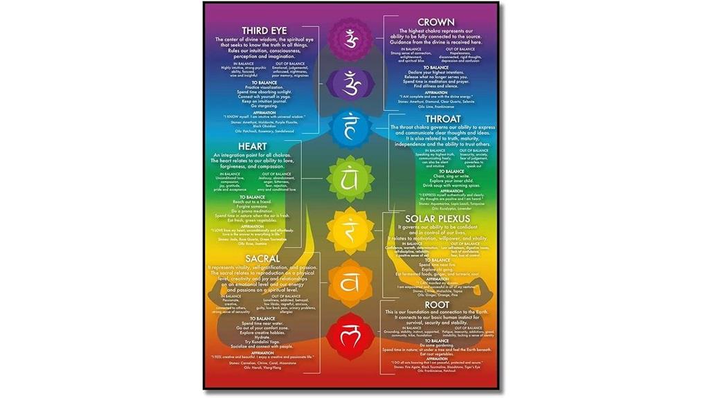 chakra yoga wall art