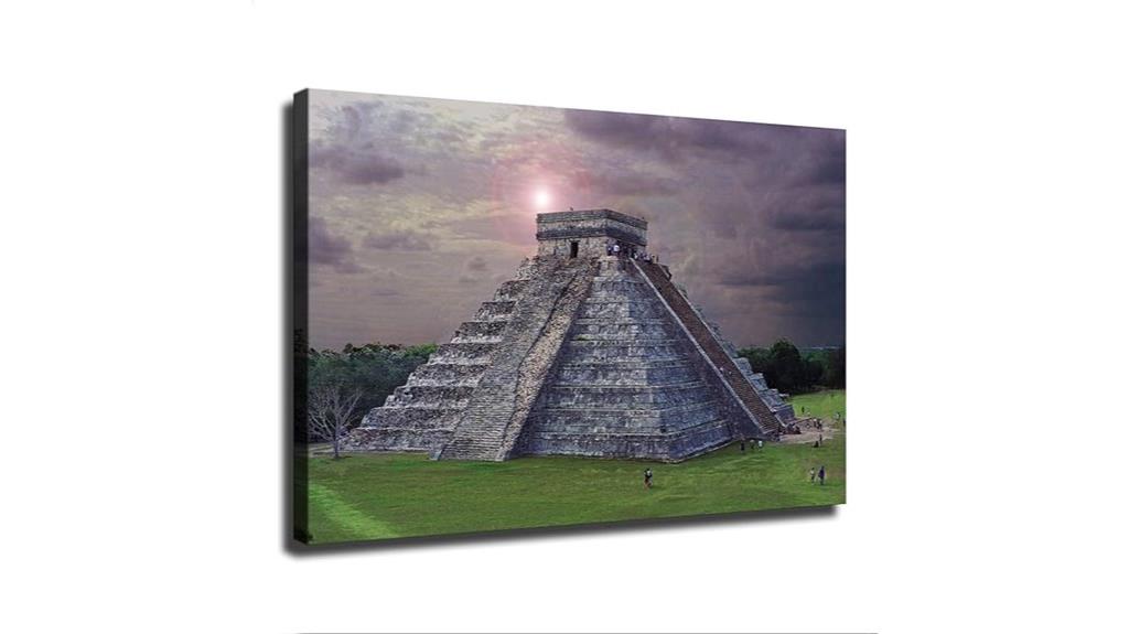 chichen itza temple canvas