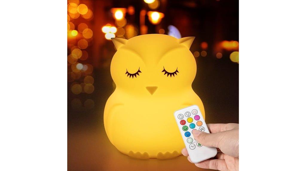 child friendly owl night light