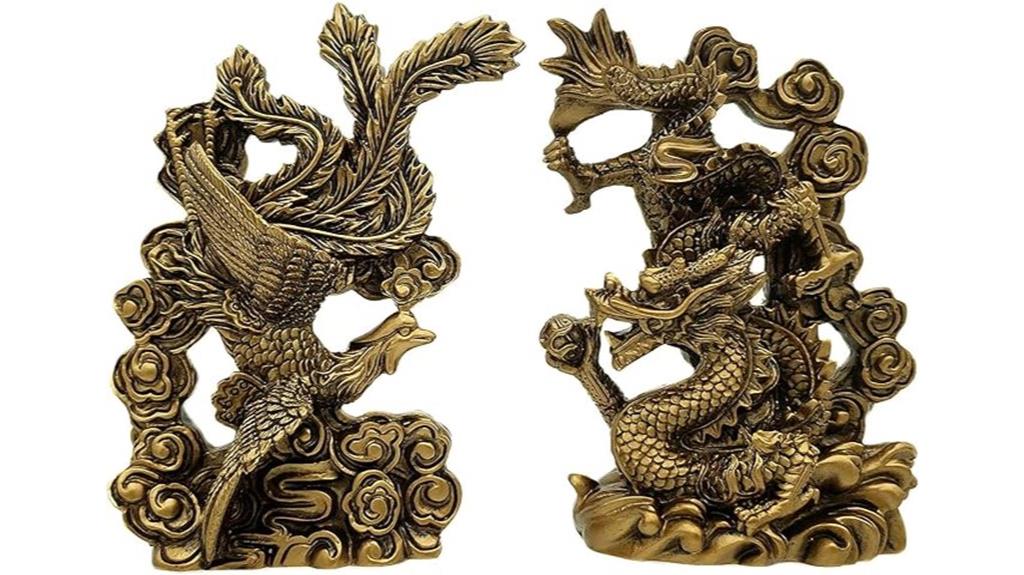 chinese dragon and phoenix figurine