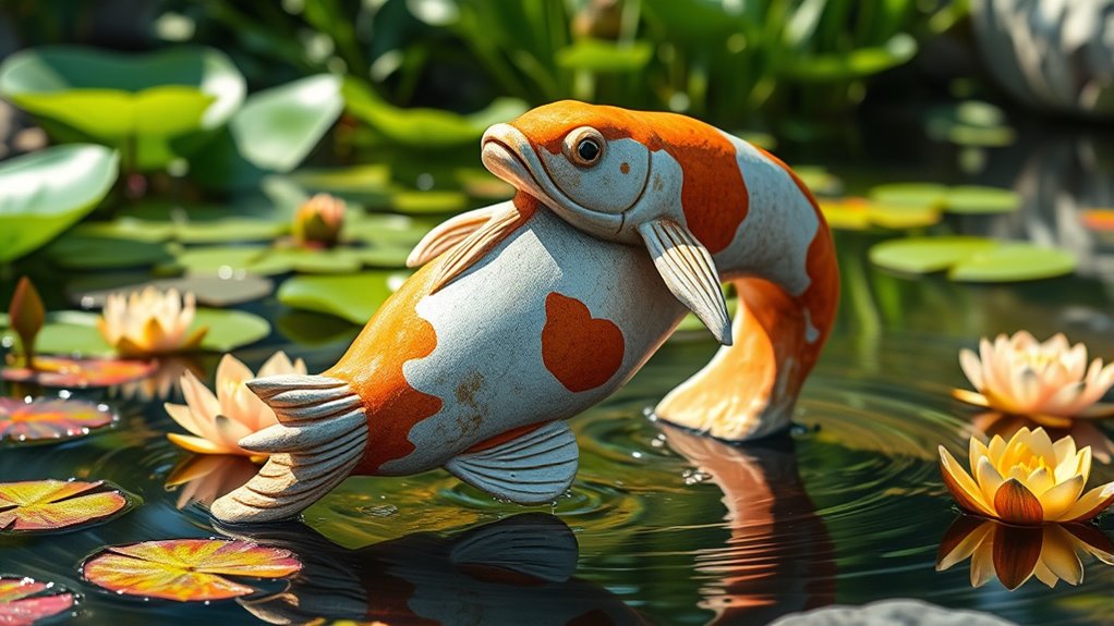 choosing durable meaningful koi statues