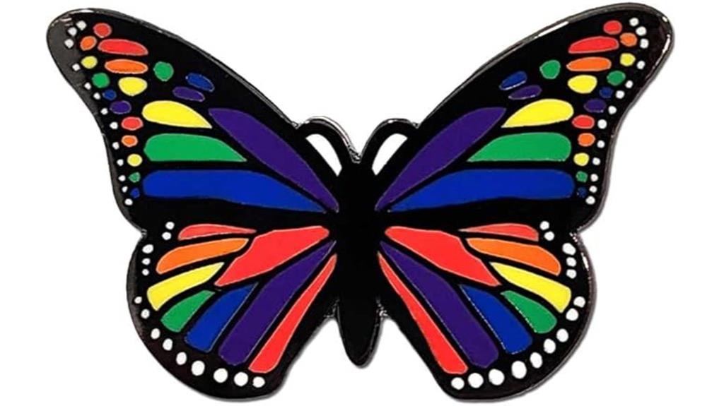 colorful butterfly pride pin