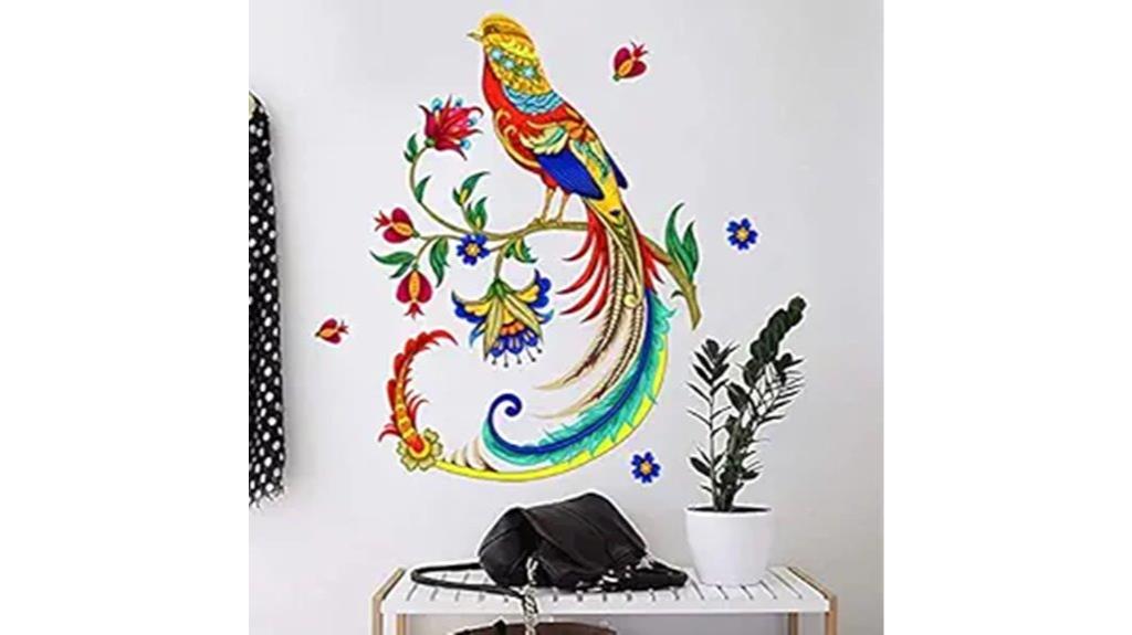 colorful flying birds decals