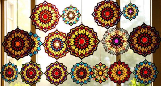 colorful mandala sun catchers