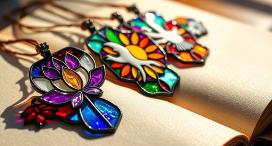 colorful stained glass bookmark designs