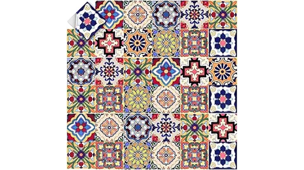 colorful talavera tile stickers