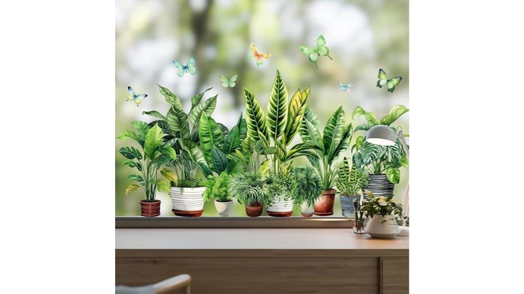 colorful tropical plant decals