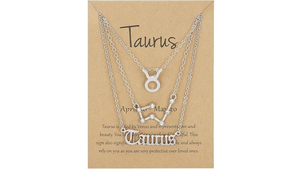 colorful zodiac necklace set