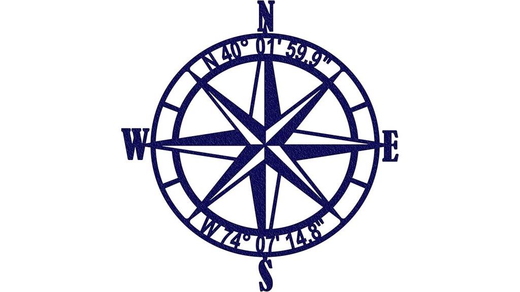 compass rose metal art