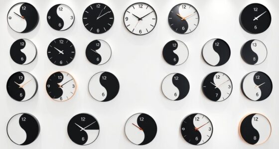 contemporary yin yang clocks