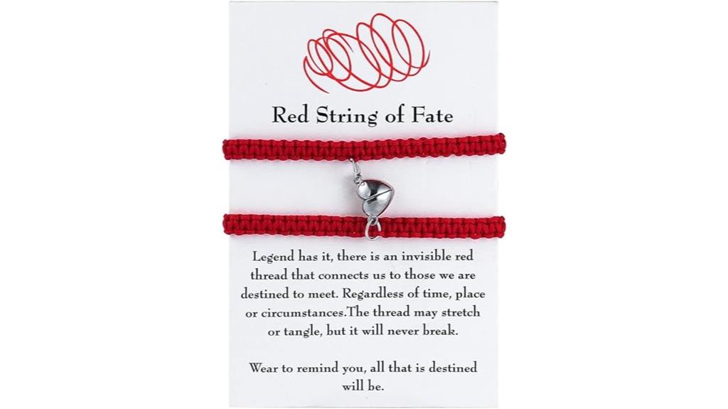 couples red string bracelets