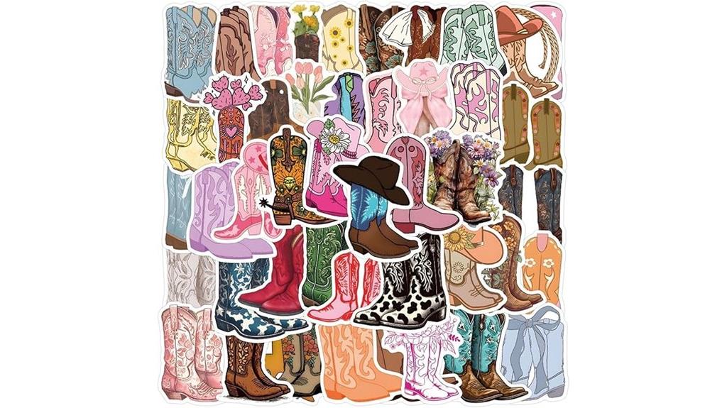 cowboy boots sticker pack