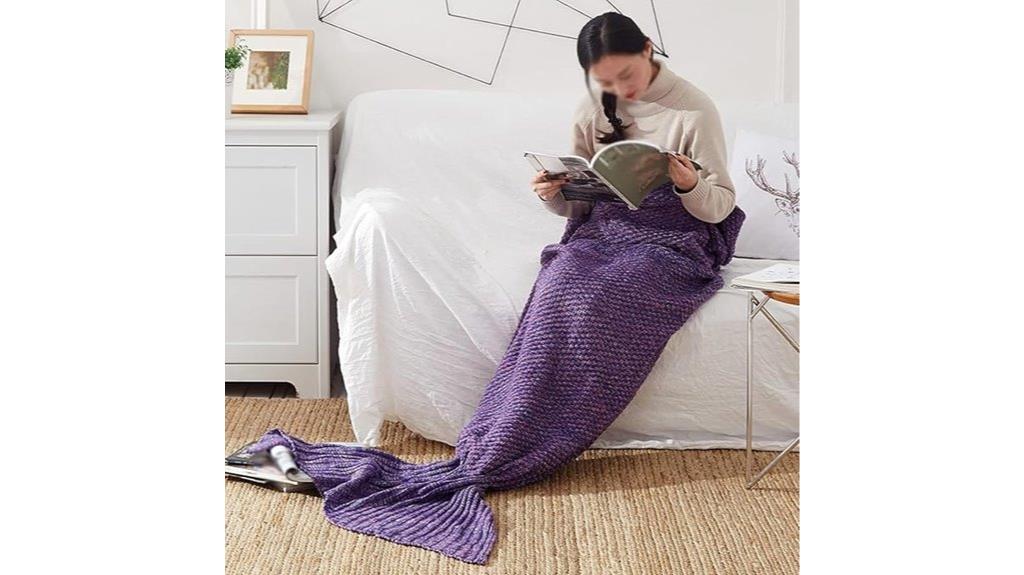crochet mermaid tail blanket