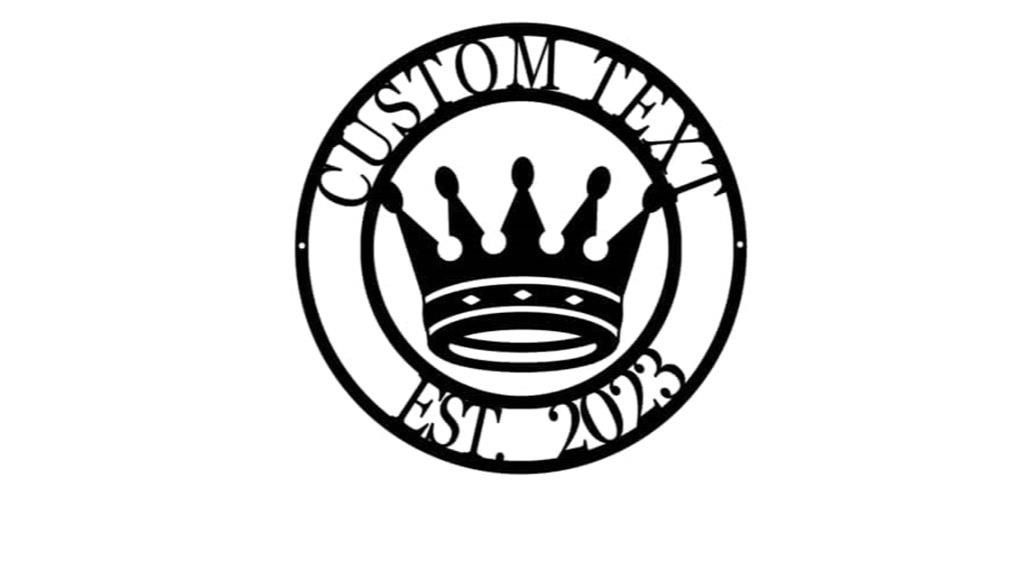 crown wall art sign