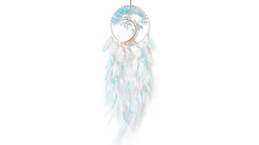 crystal feather dreamcatcher