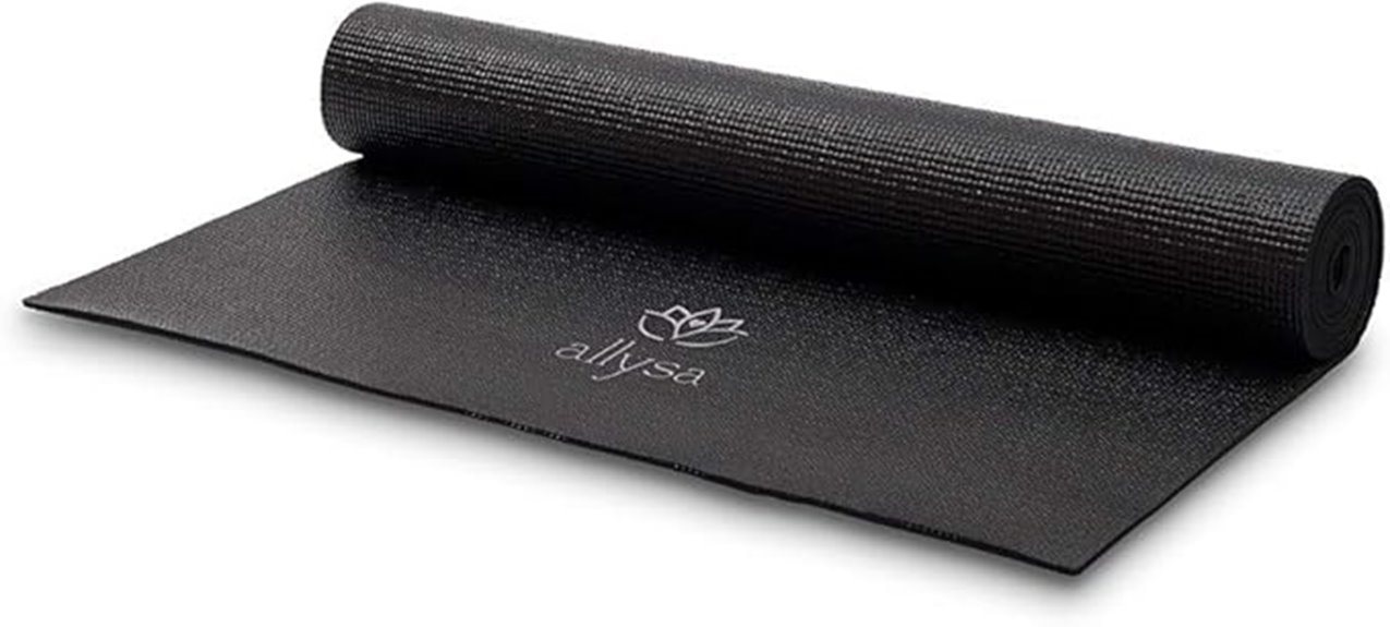 customizable black yoga mat