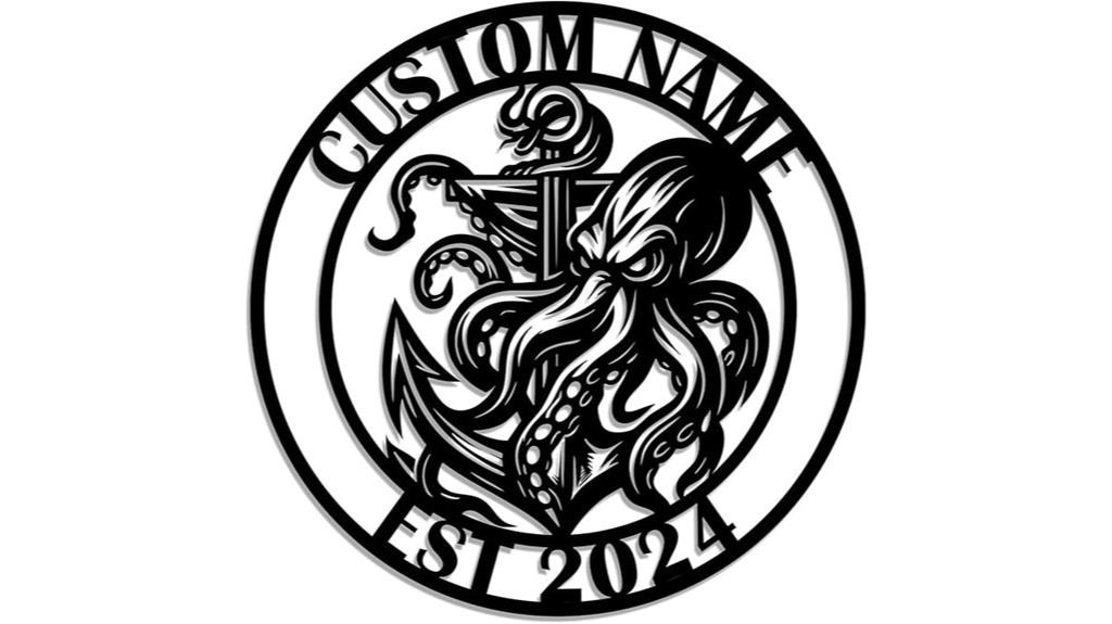 customized nautical octopus sign