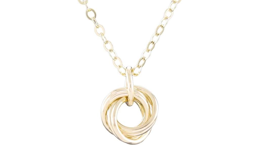 dainty gold love necklace