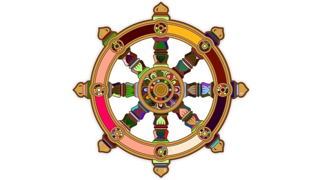 decorative dharma wheel sticker