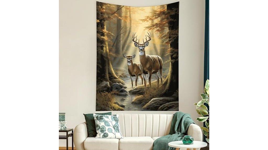 deer forest tapestry wall