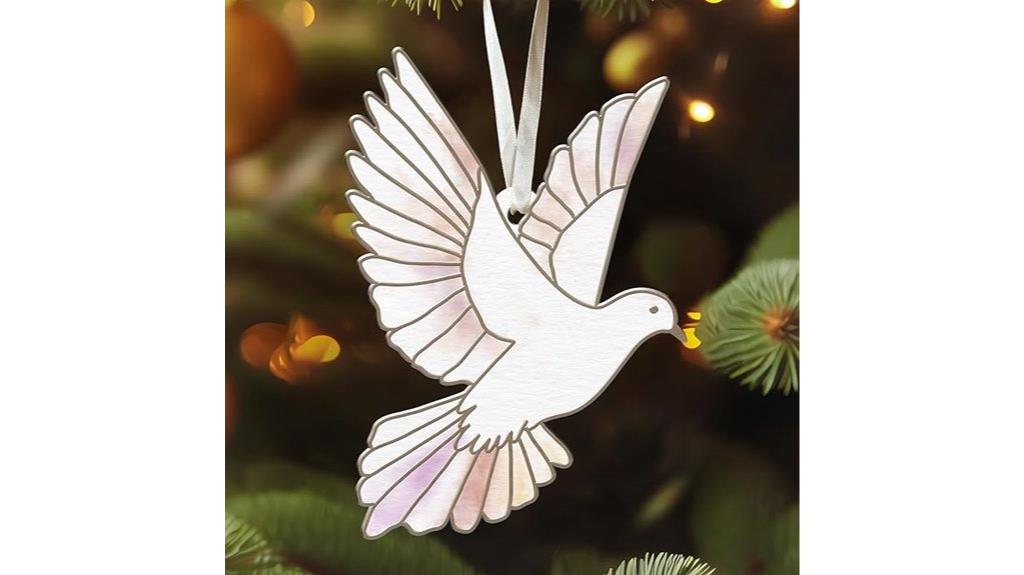 dove acrylic christmas ornament
