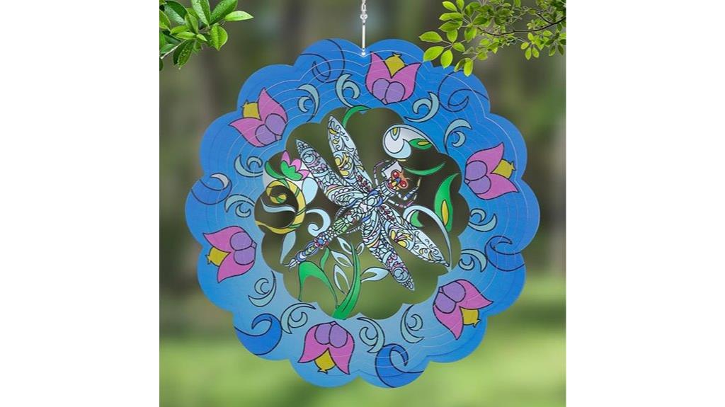 dragonfly metal wind spinner